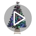 e crafty 24in Pre-lit Mini Fiber Optic Christmas Tree – Green (Tabletop)