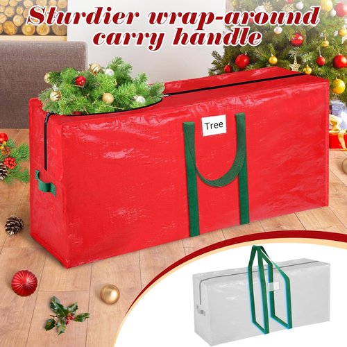 BlessedSeason Christmas Tree Storage Bag - 7.5 Ft Waterproof Design with 2 Large Tinsel Garland Bags, Reinforced Handles