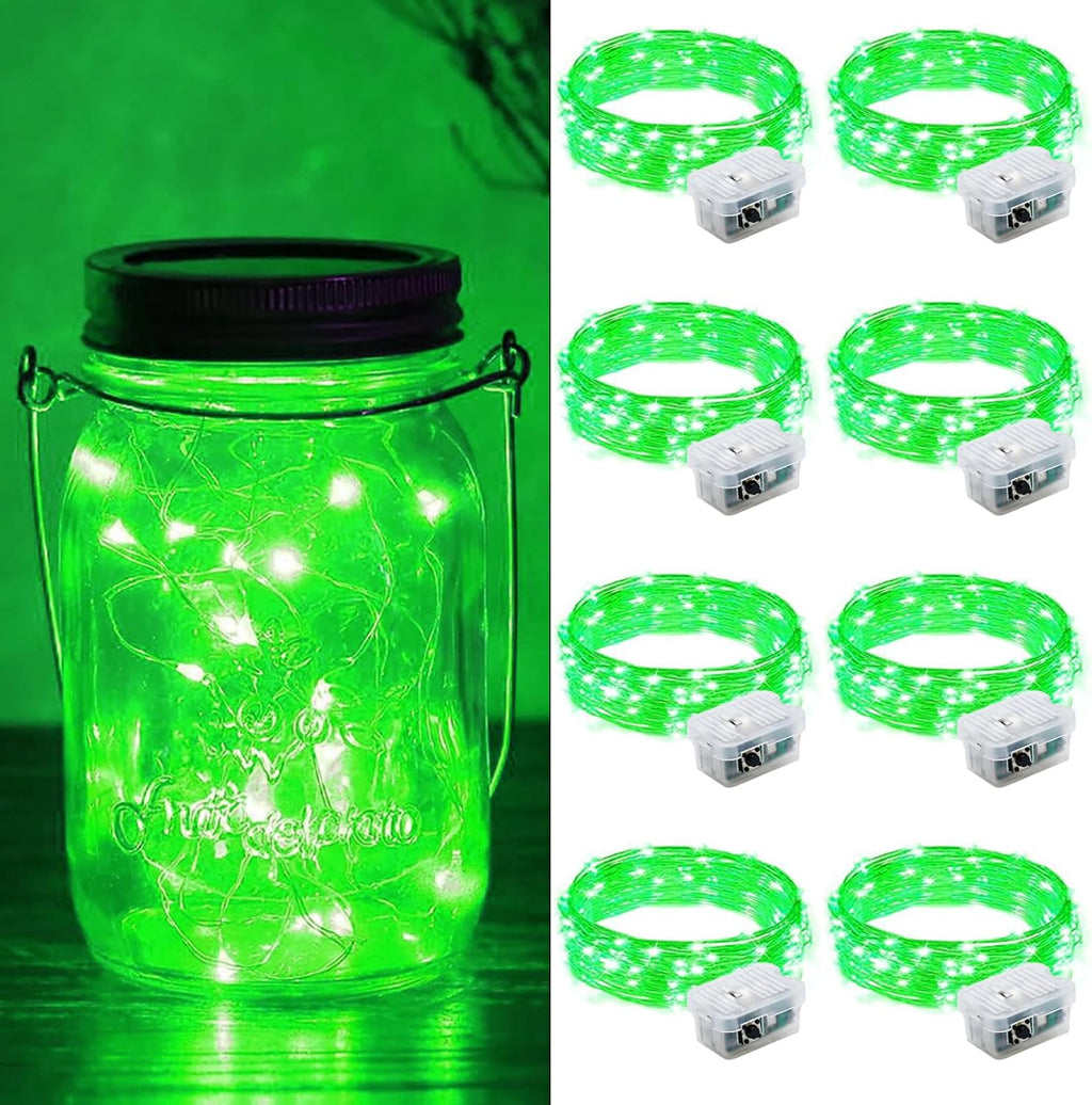 ZGWJ Fairy Lights - 8 Pack Battery Operated 7ft Mini LED String Lights | 3 Modes for Parties & Decor