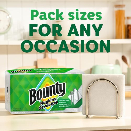 Bounty Paper Napkins - Ultra-Absorbent White Napkins | 200 Count Pack