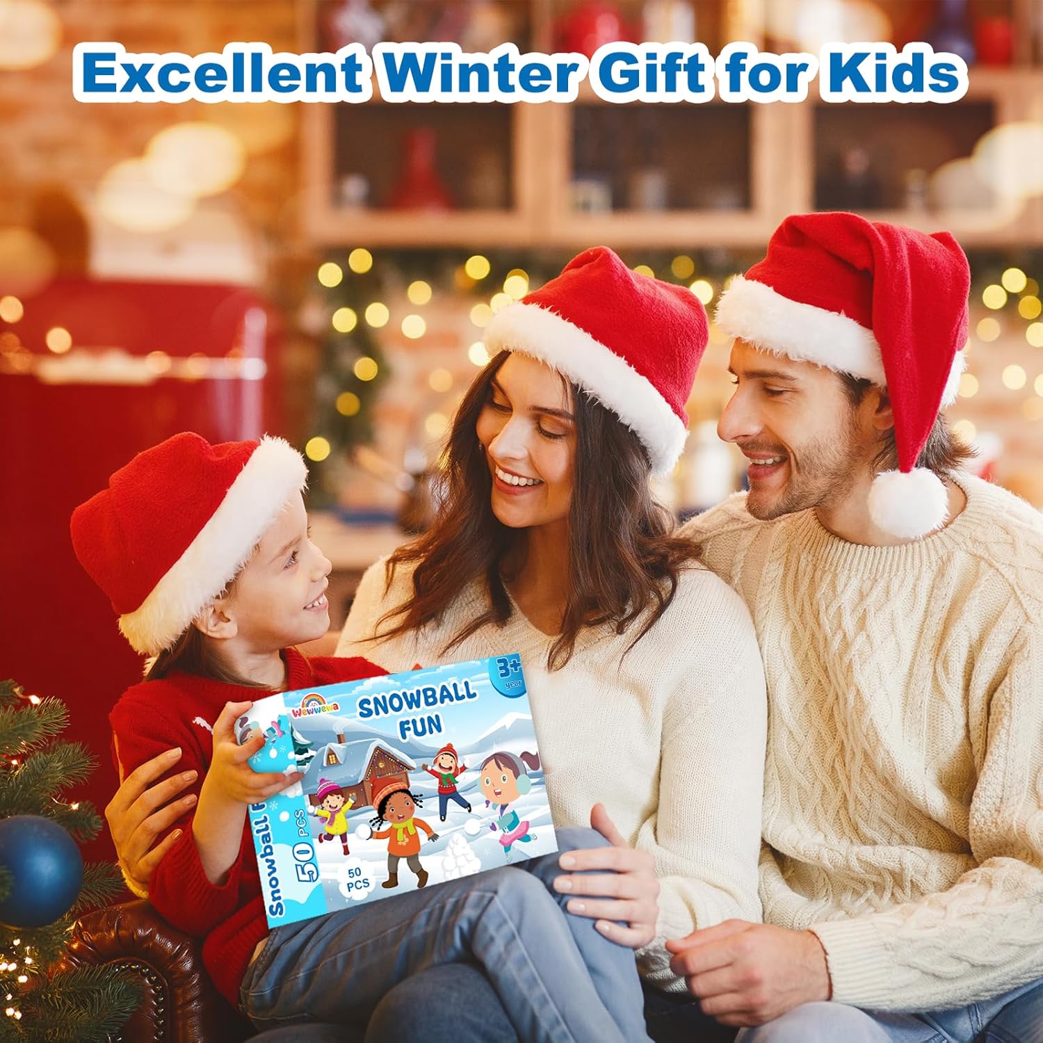 Skiennix Fake Snowballs Set - 50 Soft Artificial Snowballs with Drawstring Bag for Indoor & Outdoor Fun