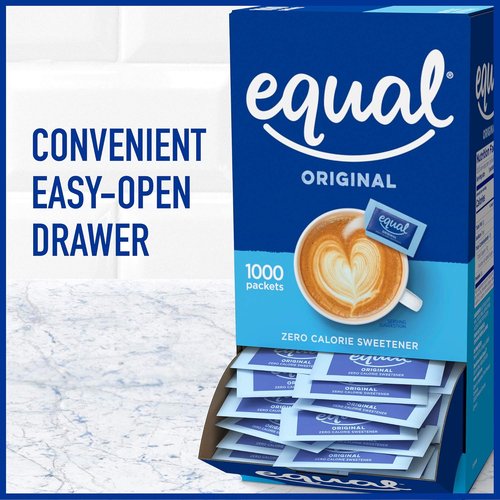 EQUAL Zero Calorie Sweetener Packets - Sugar Substitute for Healthy Living | 500 Count