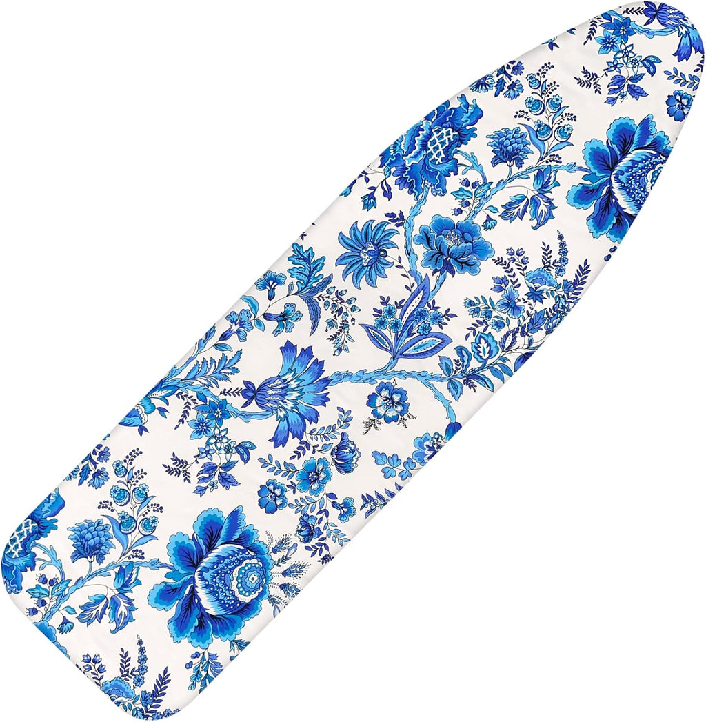 Skiennix Ironing Board Cover - Scorch & Stain Resistant Cotton Pad | 15x54 Inch with Elastic Edge