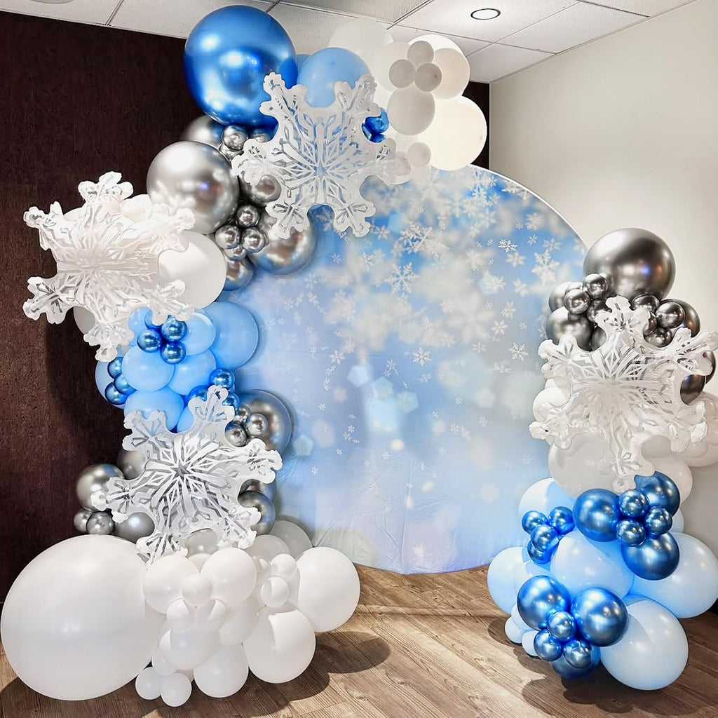 Skiennix Metallic Blue Balloons - 120-Piece Set for Graduation, Baby Shower, Wedding & Birthday Decor | 5-18 Inch Sizes