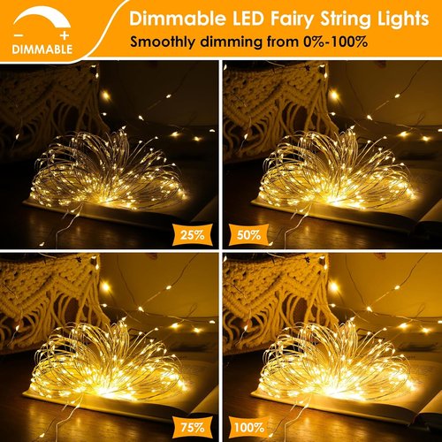 Mlambert Fairy Lights - 33FT Battery Operated with Remote & Timer | Waterproof 100 LEDs for Indoor/Outdoor Decor