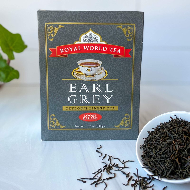 Royal World Loose Leaf Earl Grey Tea – Premium Blend of Bergamot & Ceylon Black Tea – Ideal for London Fog & Iced Drinks – Perfect for Recipes – Sourced from Sri Lanka – Minimal Packaging, 17.6oz