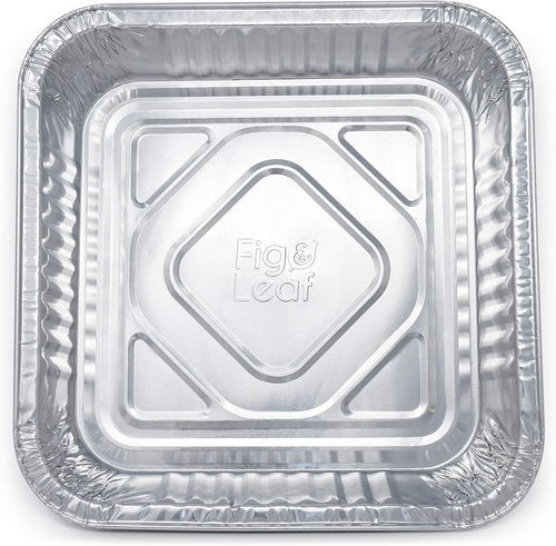 Heavy Duty Disposable Aluminum Foil Cake Pans by [Brand Name] - 50 Pack | 8” x 8” Portable Baking Tins