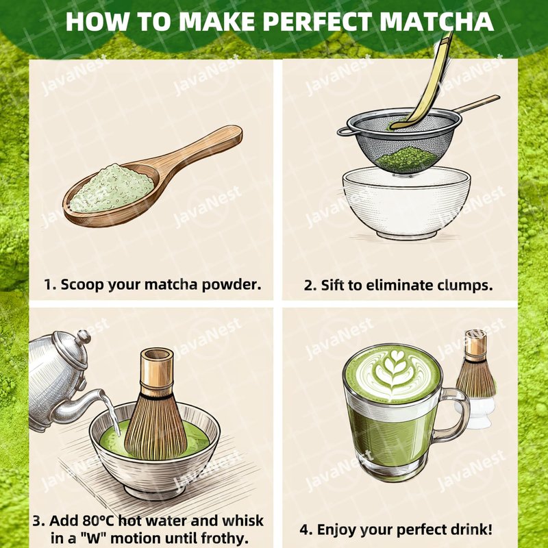 JavaNest Matcha Whisk Set, 6-Piece Matcha Making Kit, Macha Tea Set, (Chasen Holder), Ceramic Whisk Holder, Matcha Starter Sifter, Bamboo Scoop, Spoon Japanese Tea Tools For Ceremony Gift (Yellow)