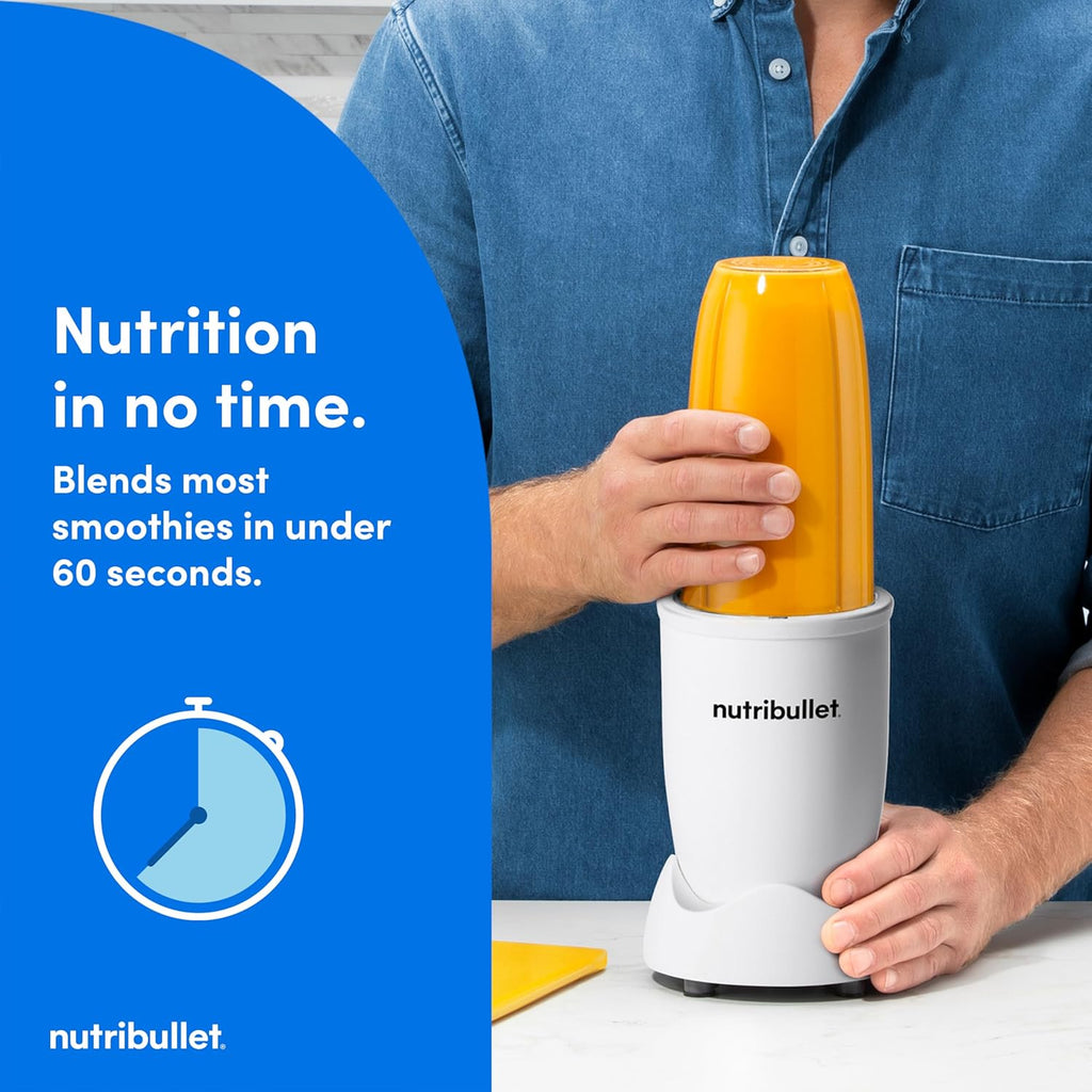 Nutribullet Pro Nutrient Extractor - 900W Power for Smoothies | Sleek Matte White Finish