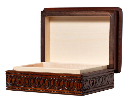 Artisan Owl Polish Handmade Large Elegant Slightly Rounded 9" Wooden Box for Keepsakes, Love Letters, Jewelry, and Specialty Items