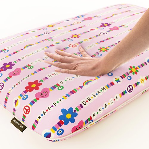 Imaginarium Cooling Memory Foam Fun Pillow with Cool-to-The-Touch Friendship Cover 2 Pack (Pink) Plus 2 Additional Pillow Covers