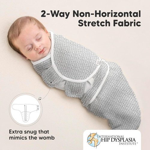 KeaBabies Organic Baby Swaddle Sleep Sacks - Soft & Snug 3-Pack for Newborns 0-3 Months | Nordic Design