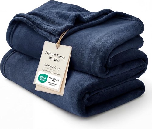 Bedsure GentleSoft Fleece Blanket - Cozy Small Throw for Kids, 43x55 Inches, Navy Blue