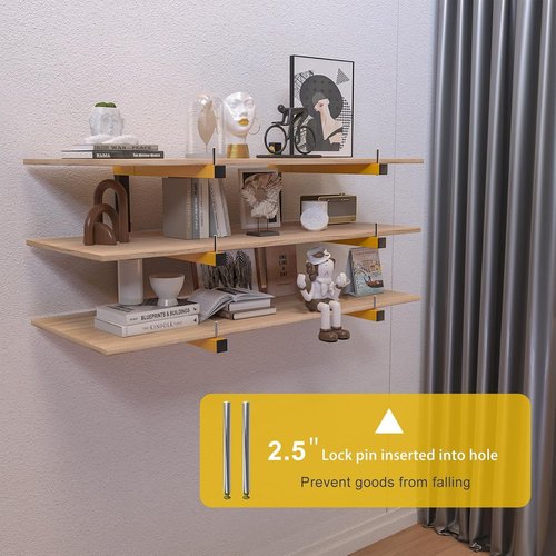 Lumber Storage Rack - Heavy Duty Wall Mount Organizer | 6 Pack 1080 LB Capacity for Indoor/Outdoor Use