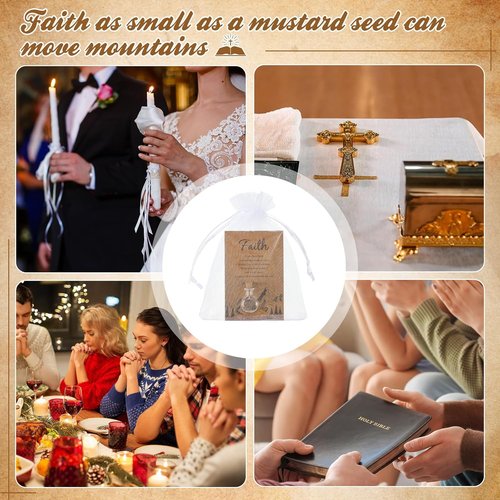 Funnymoom 50 Pack Faith Gifts for Women - Christian Baptism & Wedding Religious Keepsakes