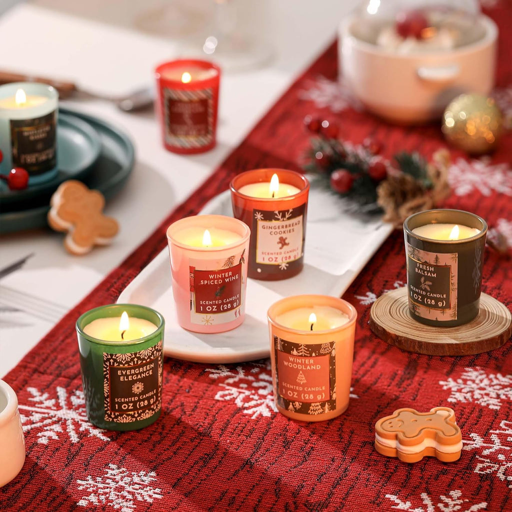 Skiennix 12 Days Advent Calendar Candles - Scented Soy Wax Gift Set for Women | 12 Pcs Xmas Collection
