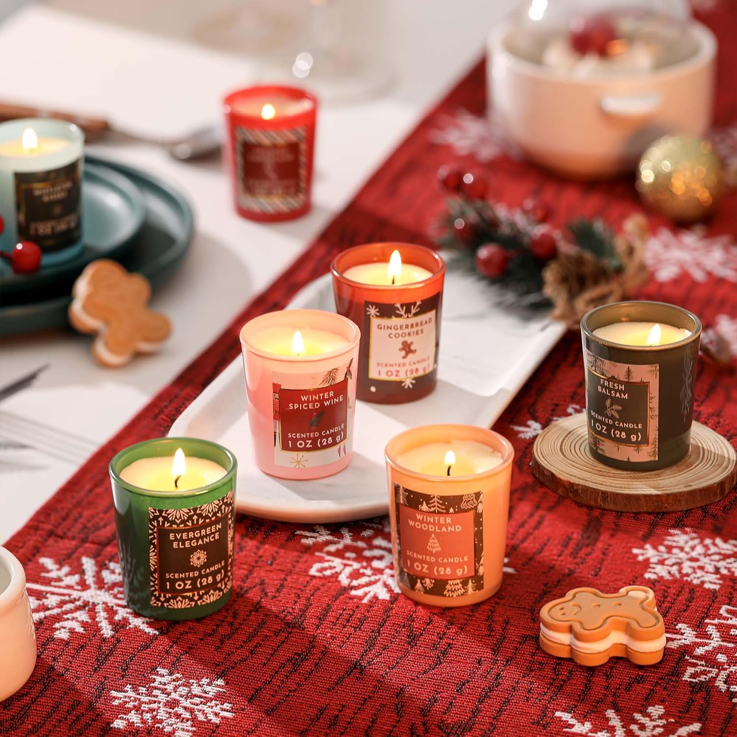 Skiennix 12 Days Advent Calendar Candles - Scented Soy Wax Gift Set for Women | 12 Pcs Xmas Collection