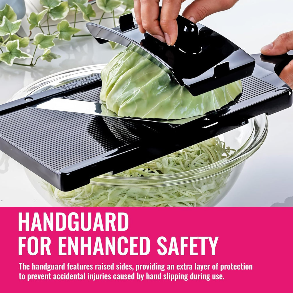 Smart Cabbage Slicer - Ultra-Thin Julienne Cutter with Japanese Stainless Steel Blade | 0.04 Inch Shredder