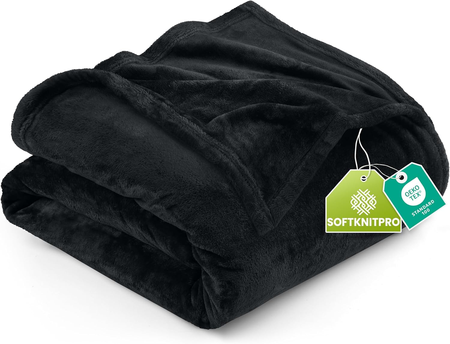 Utopia Bedding Fleece Blanket - Full Size Luxury Soft Black Microfiber | 300GSM Anti-Static (90x84 Inch)