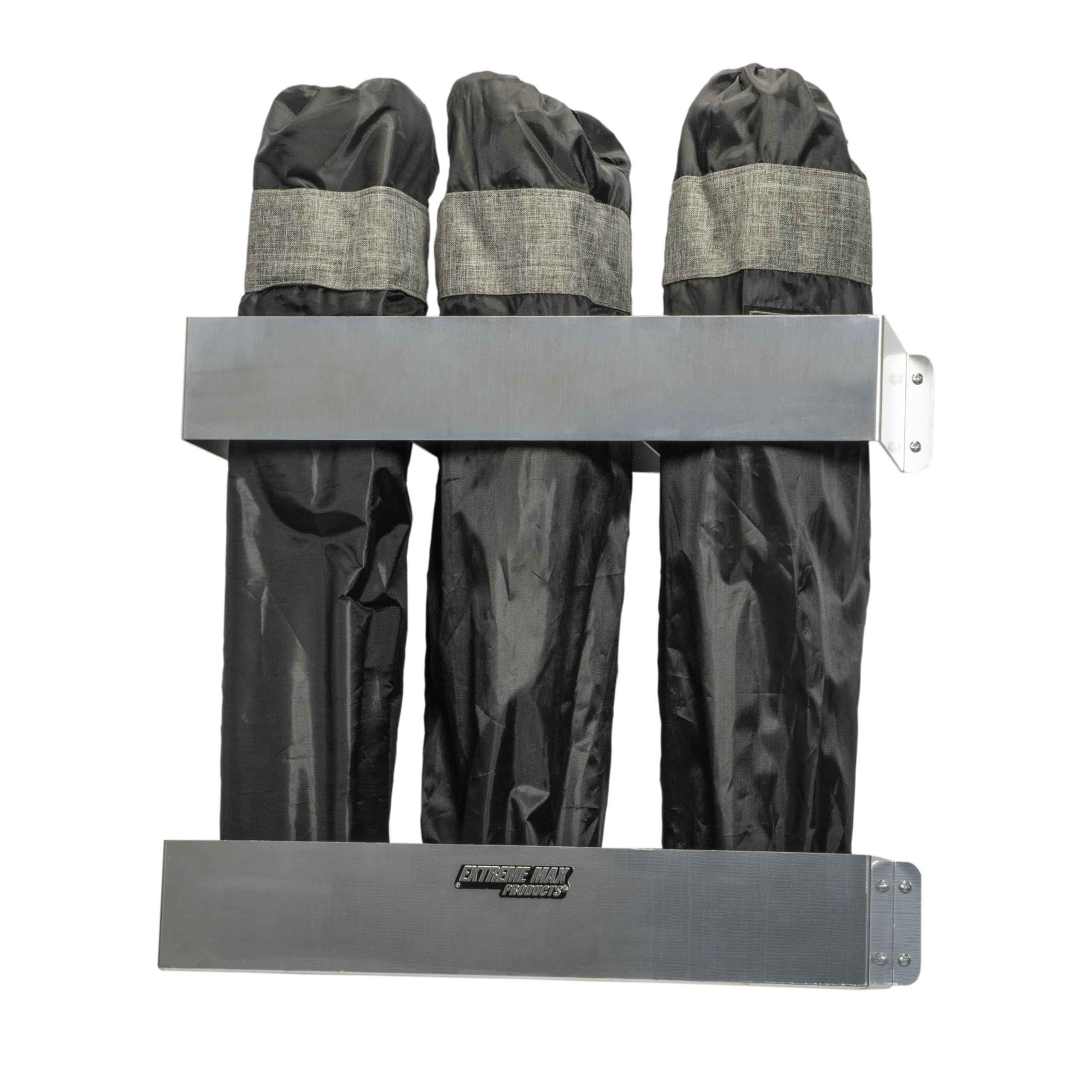 Extreme Max 5001.6302 Collapsible Chair Holder for Enclosed Race Trailer, Shop, Garage, Storage - Silver