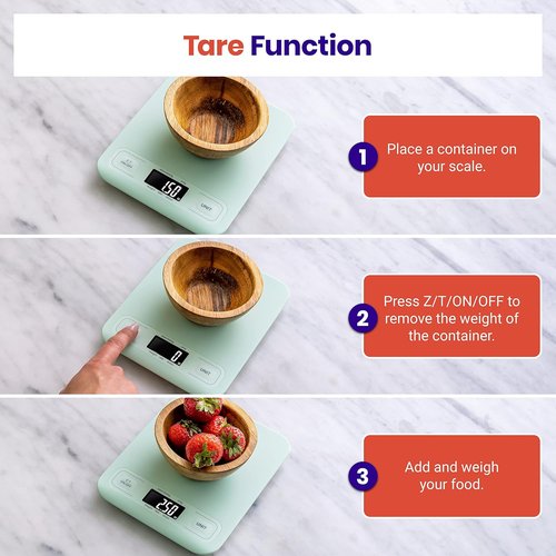 Etekcity Digital Kitchen Scale - Accurate Grams & Ounces for Weight Loss & Meal Prep | Medium Green