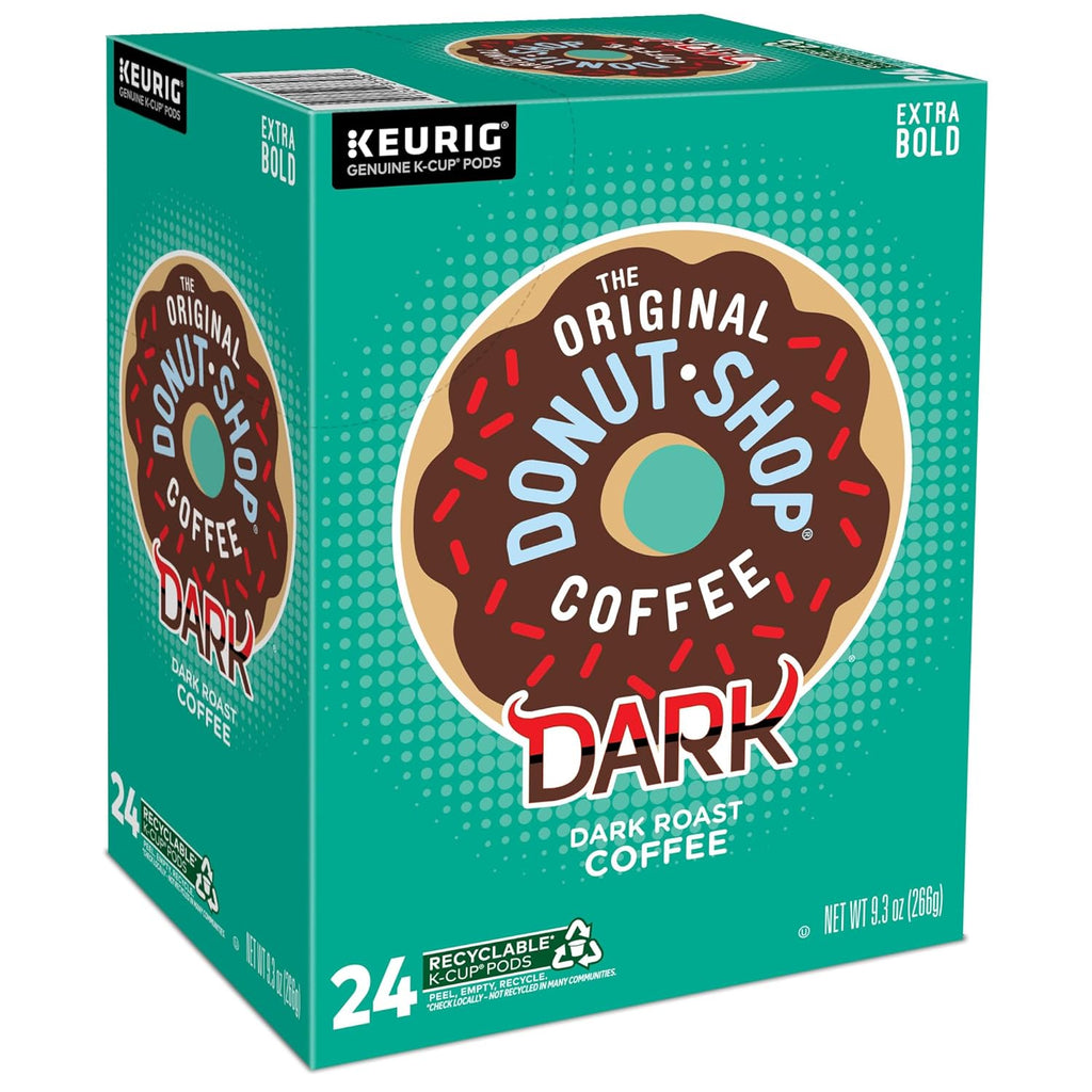 Original Donut Shop Dark Coffee - Dark Roast Keurig K-Cup Pods | 96 Count for Bold Flavor
