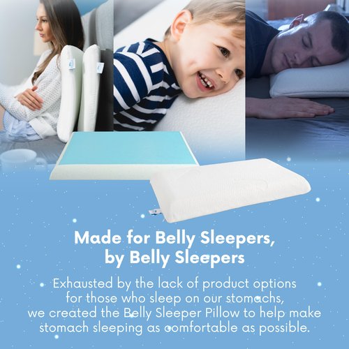 Pillow for Stomach Sleeper – Cooling Gel Memory Foam Cushion with Moisture-Wicking Cover – Cool Gentle Ultra Thin Pillow for Sleeping – Slim Flat Pillows for Sleeping Thin Ultimate Comfort - Extra Gel