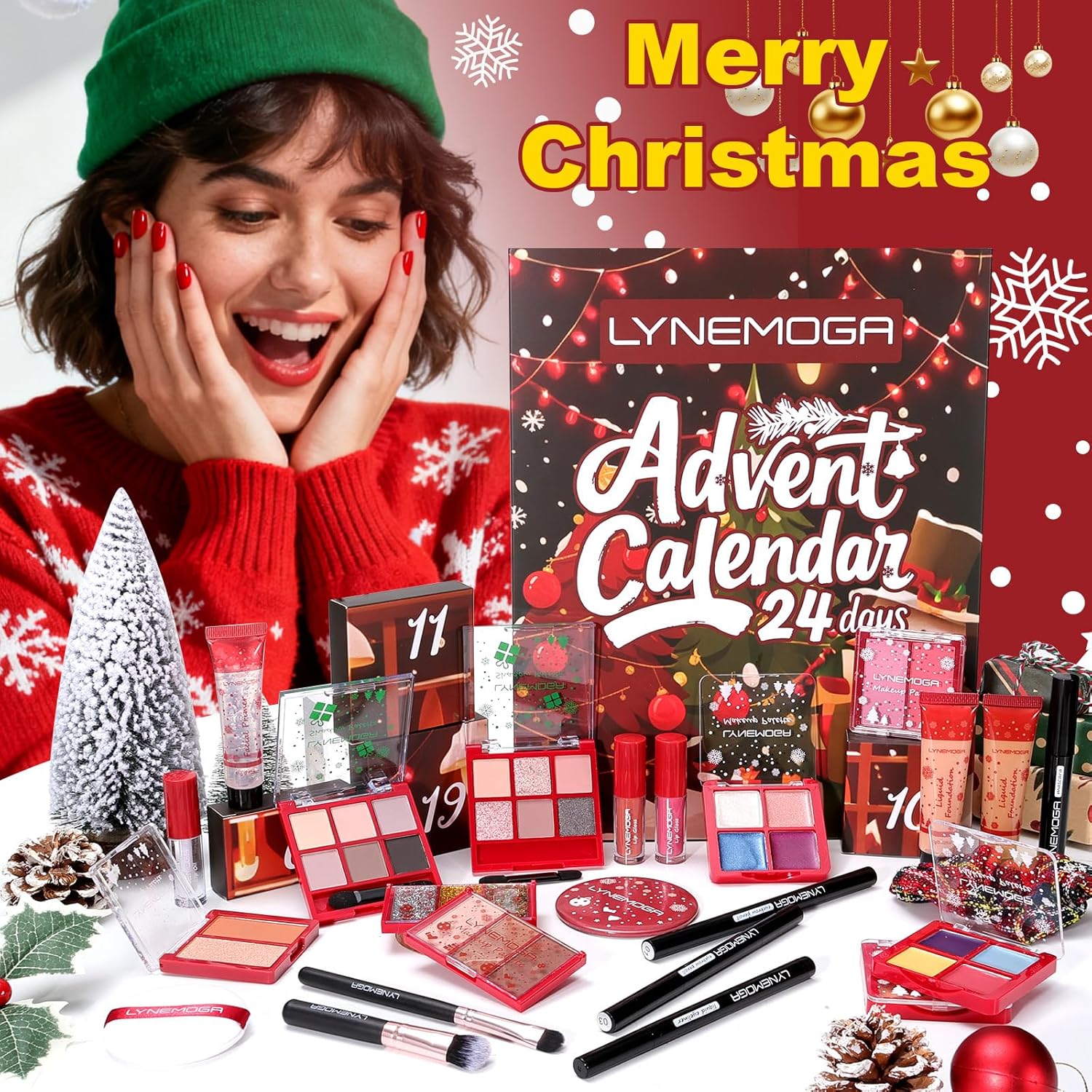 Skiennix Makeup Advent Calendar 2025 - 24 Days of Beauty Surprises for Women & Teens | Holiday Gift Set