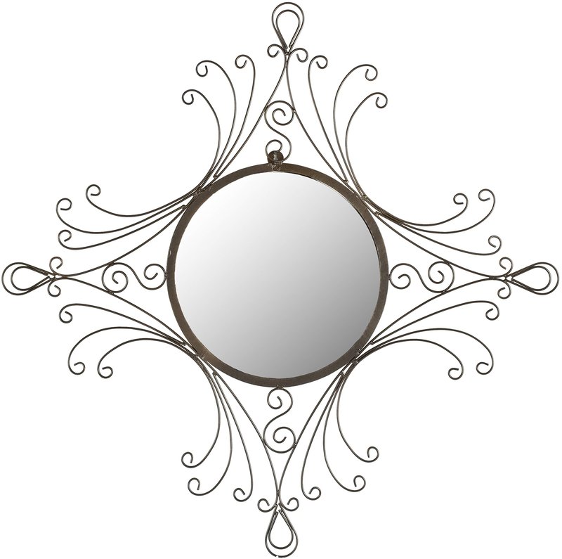 SAFAVIEH Home Collection Maltese Mirror, Antiqued Black