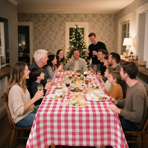 Alsoo Gingham Tablecloth Square Table Cloth Heavy Duty Cotton Checkered Table Cover Buffalo Plaid Tablecloths for Spring Picnic Kitchen Dining, Red and White,60 * 60 inch