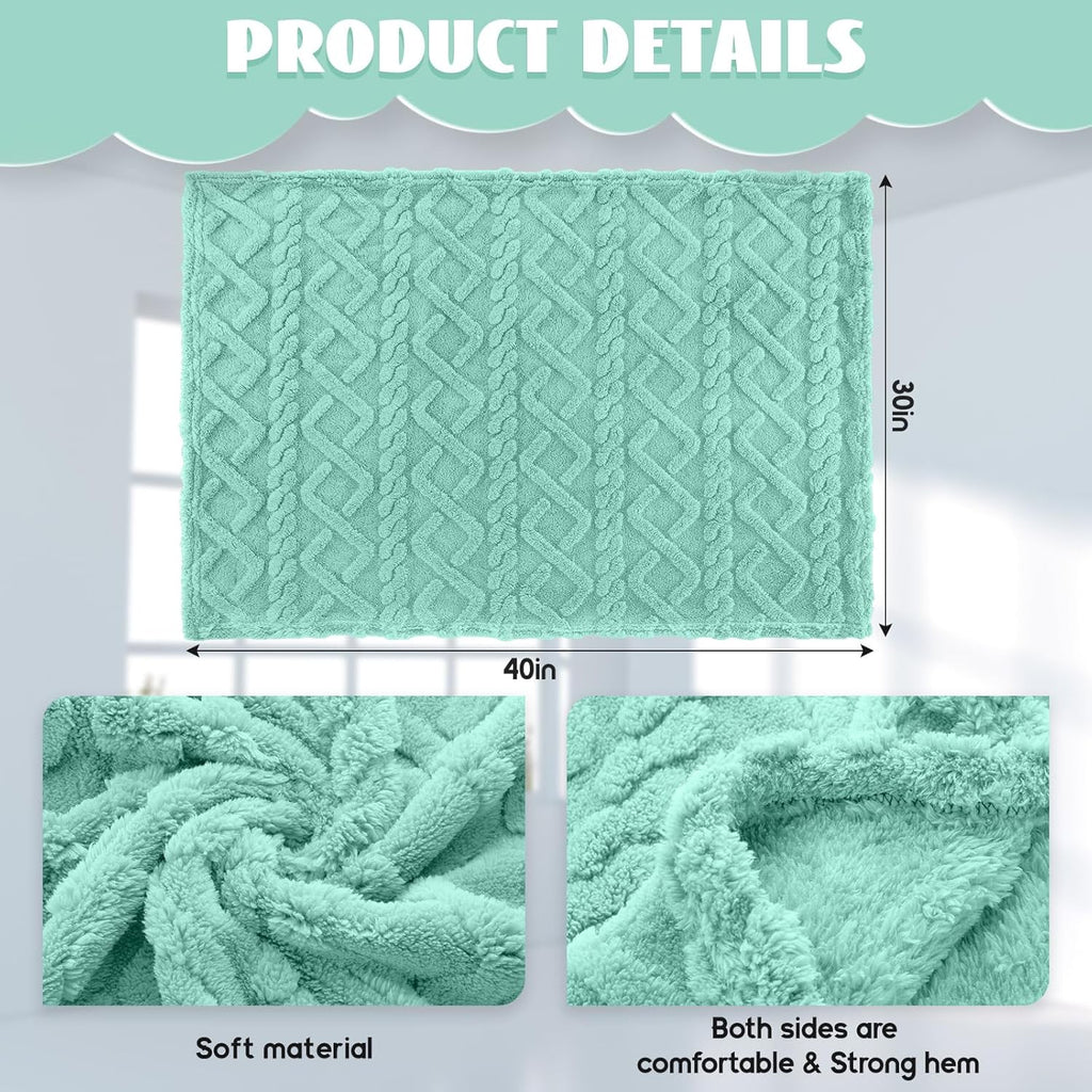 VitalCozy Fleece Baby Blankets - 3D Soft Plush Warmth | 4 Pcs 30" x 40" for Newborns & Toddlers