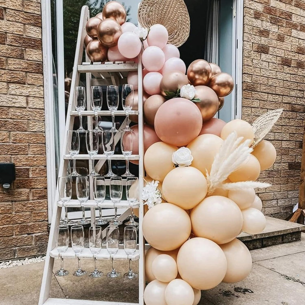 PartyWoo Nude Balloons - 50pcs 5-Inch Apricot Latex Balloons for Boho Fall Celebrations