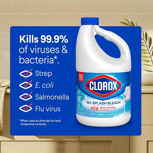 Clorox No Splash Bleach - 77 Ounces for Safe, Mess-Free Cleaning | Ideal for Home Use
