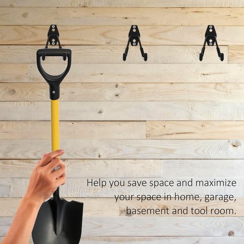 Heavy Duty Garage Hooks by [Brand Name] - 8 Pack Wall Mount Tool Organizer for Ladders, Bikes & Garden Tools