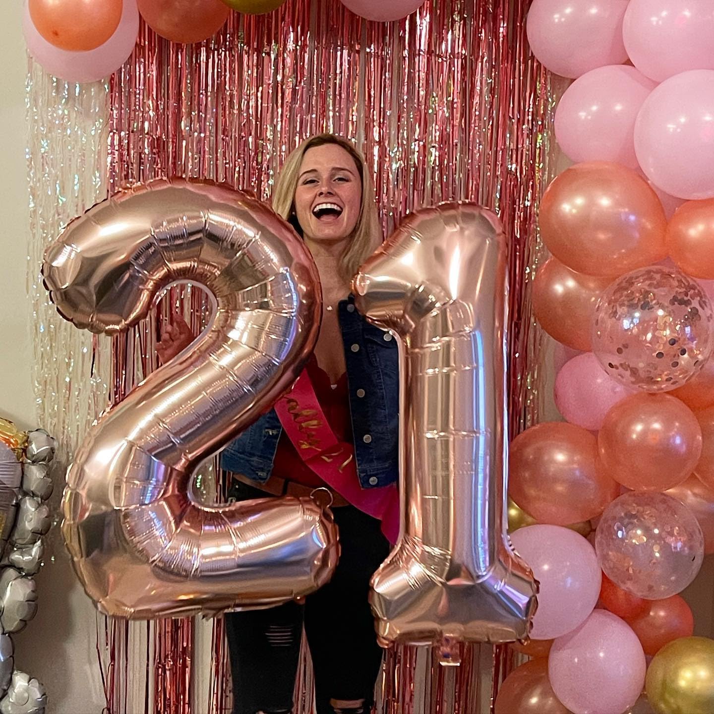 Rose Gold Number 14 Balloon - 40 Inch Birthday Decoration for 14th Birthday Parties