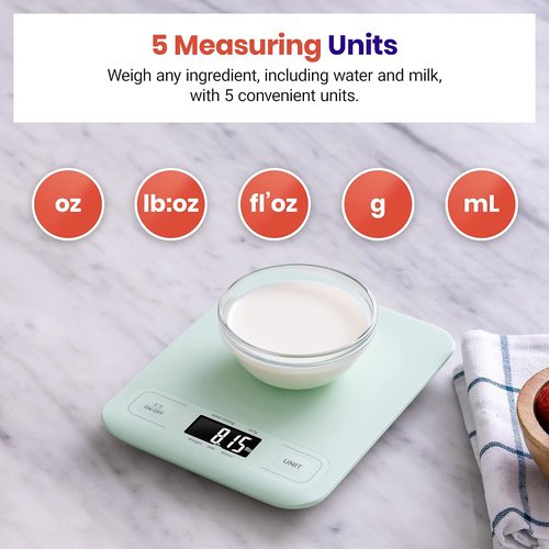 Etekcity Digital Kitchen Scale - Accurate Grams & Ounces for Weight Loss & Meal Prep | Medium Green