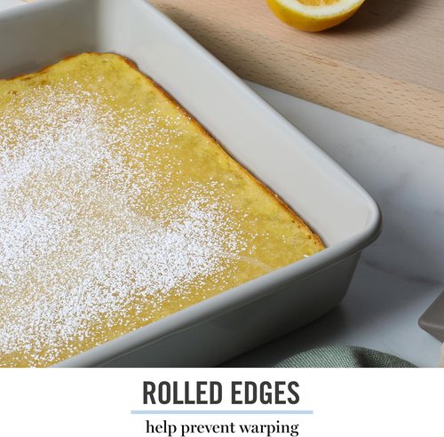 Martha Stewart Gallen 9-Inch Square Nonstick Cake Pan - Durable Carbon Steel for Even Baking & Easy Release
