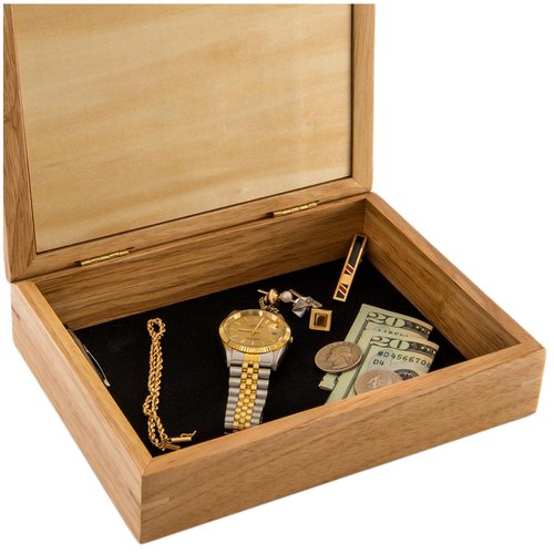 MarqArt Wood Duck Gift Box - Trinket Organizer With Hinged Lid - Store Rings, Bracelets, Watches, Coins - Great Gift For Any Occasion - Birthdays, Christmas, Graduation - (#2116BH 6x8x2)