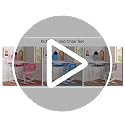 Kids Adjustable Study Desk and Chair Set with LED Lamp and Tilted Desktop