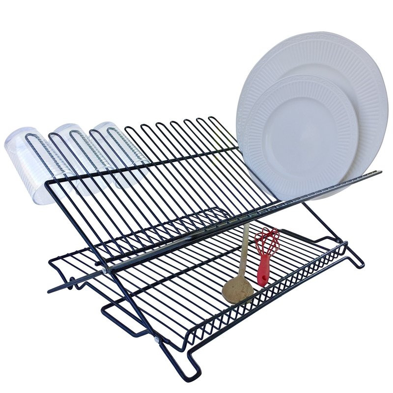 Better Houseware Folding Dish Drying Rack Space-Saving Dish Rack for Kitchen Counter for Drying (After Washing)