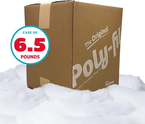 Fairfield Poly-Fil Premium Polyester Fiber Fill - Soft Stuffing for Toys & Pillows | 6.5 lbs Box