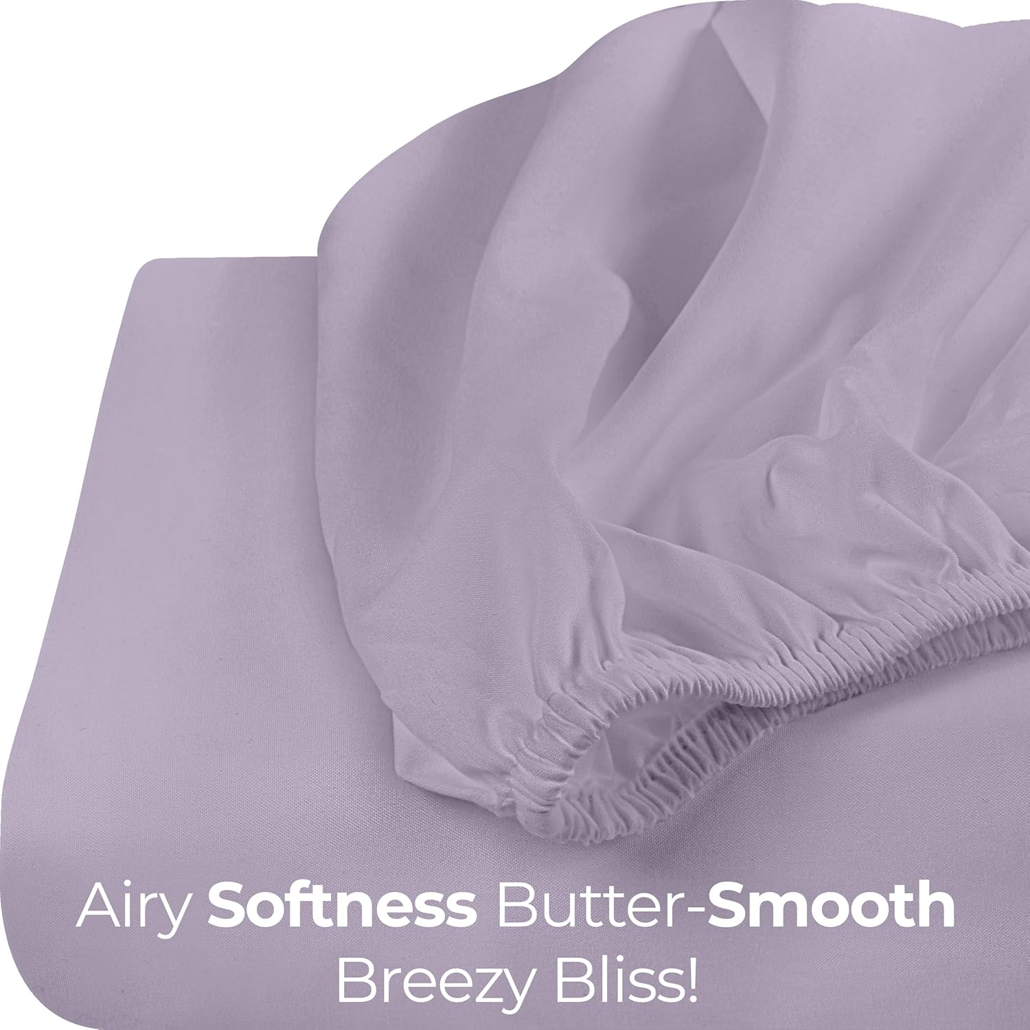 Utopia Bedding King Fitted Sheet - Deep Pocket Soft Microfiber - Fade Resistant & Easy Care | Lavender