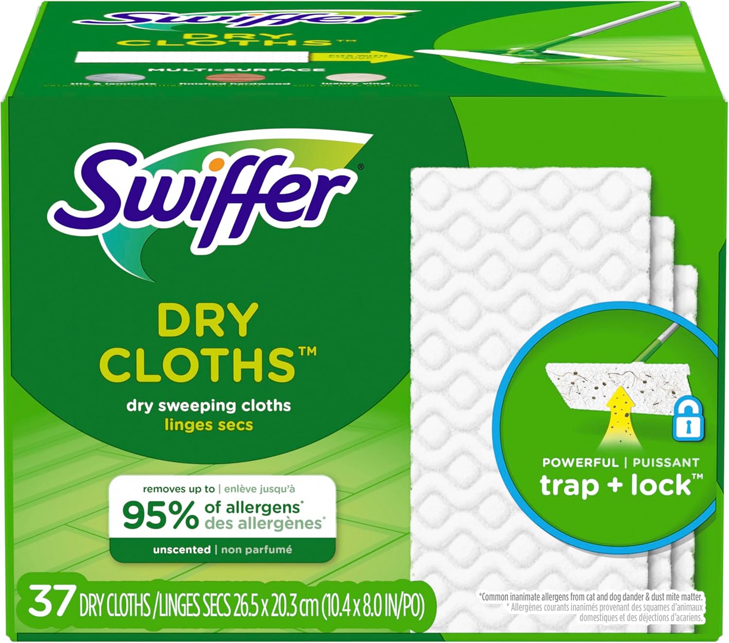 Swiffer Sweeper Dry Sweeping Pad Refills - Unscented 40 Count for Effortless Floor Cleaning