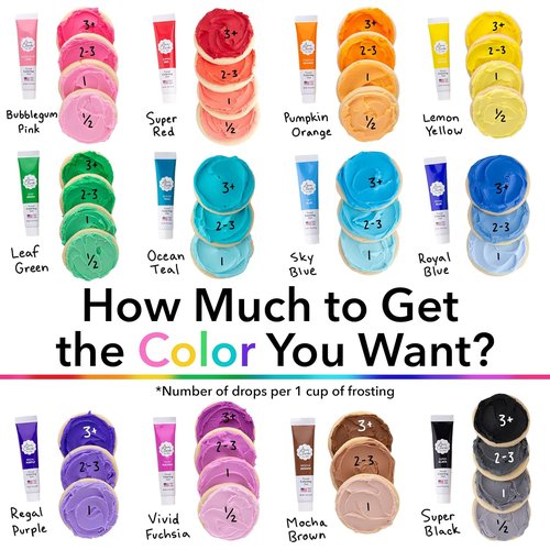 Ann Clark Gel Food Coloring - Professional-Grade Set of 12 Vibrant Colors | Made in USA, 0.7 oz Each