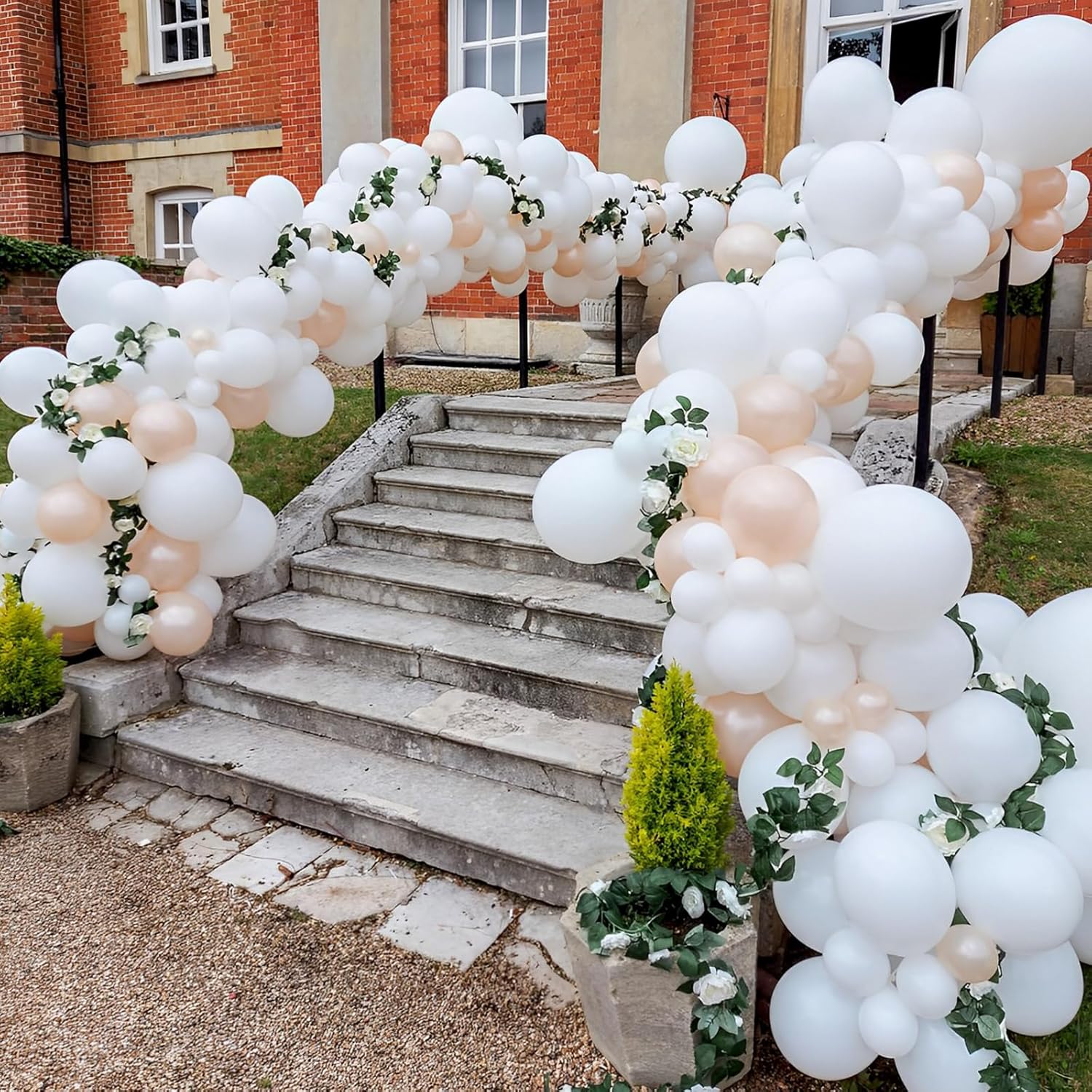 Voircoloria 12-Inch Matte White Balloons - 110pcs for Weddings, Birthdays, and Celebrations