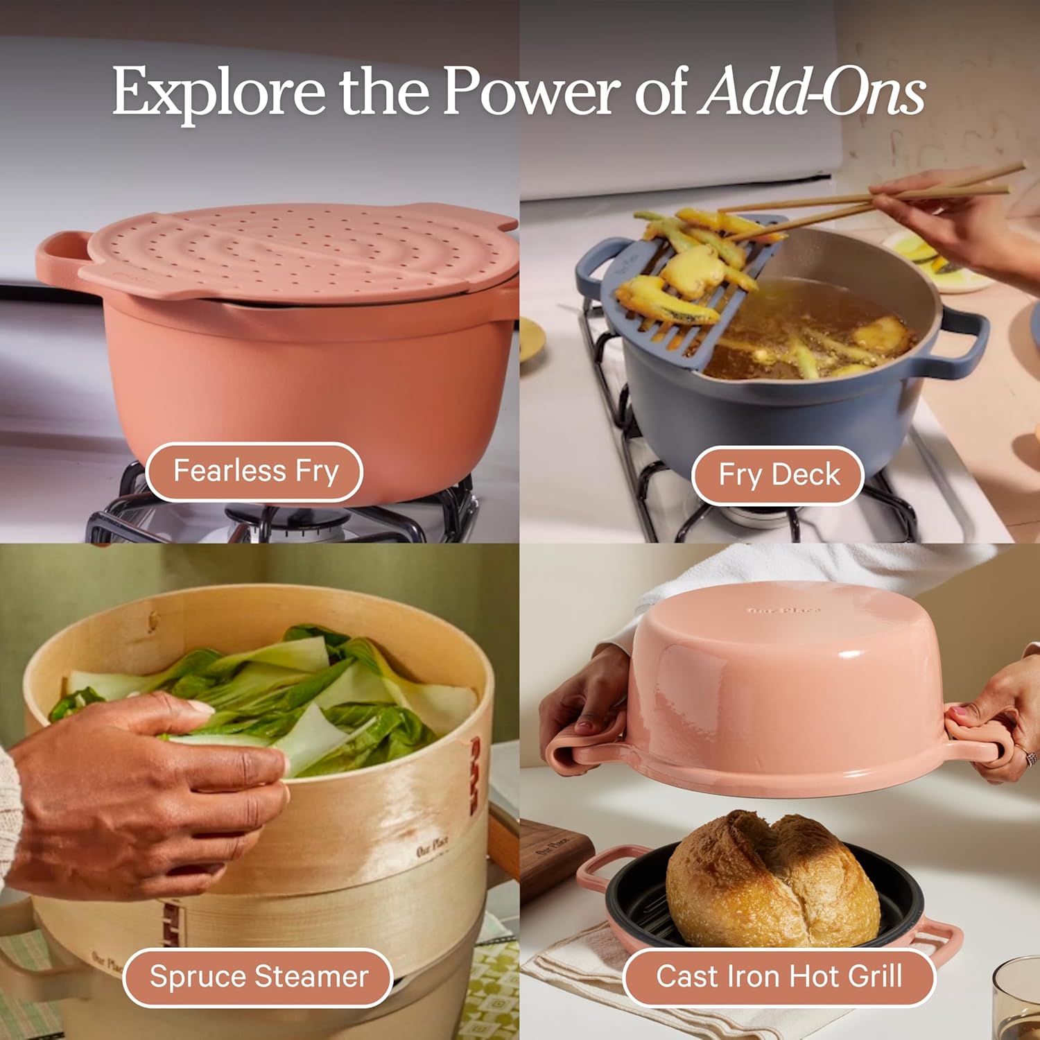 Our Place Perfect Pot - 5.5 Qt Ceramic Cookware with Lid & Spatula | PFAS-Free, Induction & Oven-Safe up to 450°F