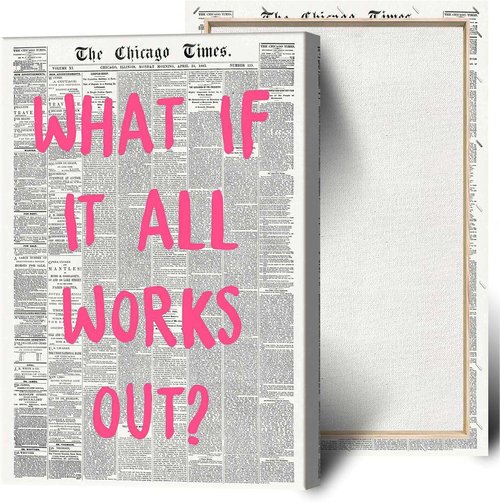 Drimiler Retro Newspaper Poster - Positive Affirming Quote Canvas Wall Art | 12x16in Framed Decor