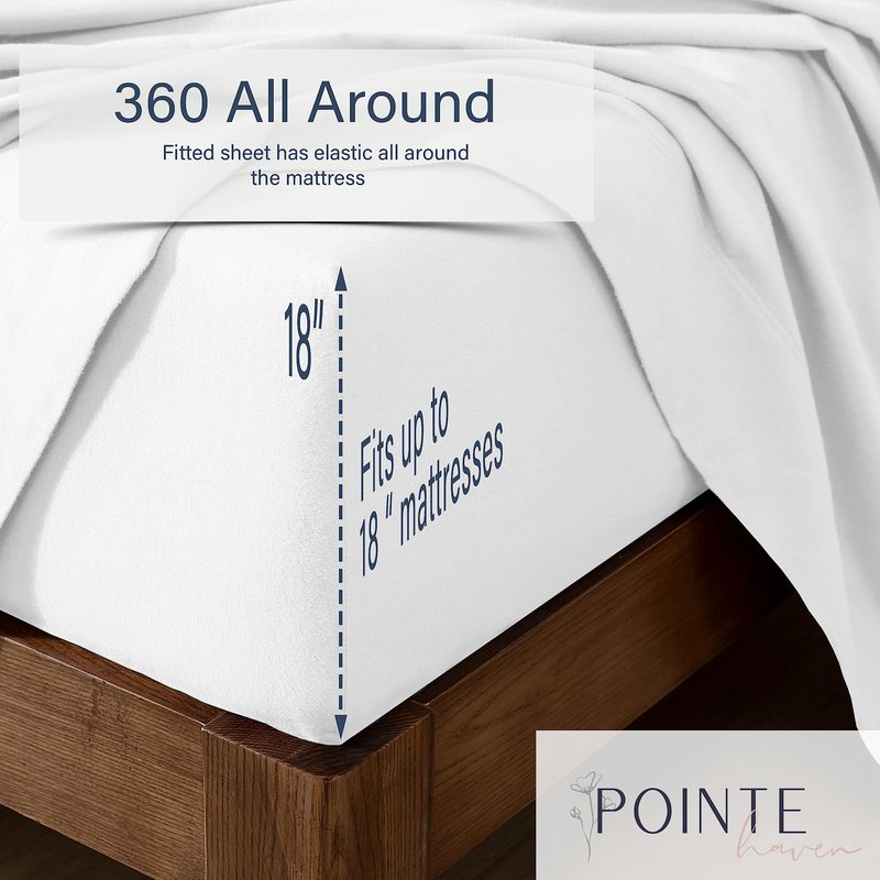 Pointehaven 180 GSM 100% Cotton Flannel Sheet Set - Queen, Snow Bear - Warm & Cozy - Pre-Shrunk -Deep Pockets - Elastic All Around-Comfy Double Brushed