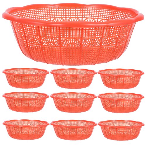 MAGICLULU Rice Wash Basin 9-Inch Plastic Colander for Kitchen Food Straining Rice Washing Vegetable Cleaning with Multi-Functional Sieve Design