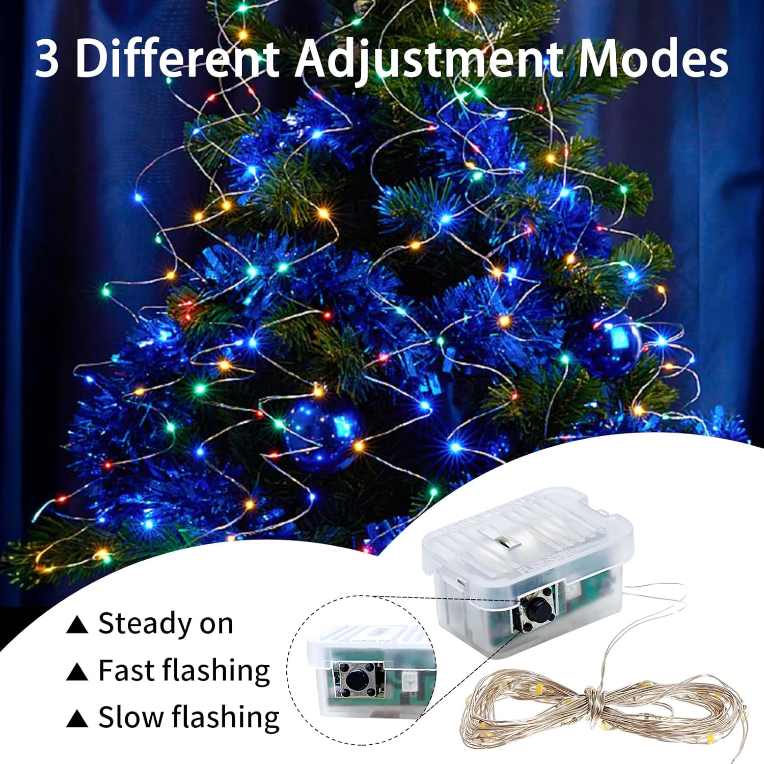 Skiennix 50 Pack Fairy Lights - 7Ft 20 LED Twinkle String Lights | Waterproof Battery Operated for Mason Jar Decor, Weddings & Parties